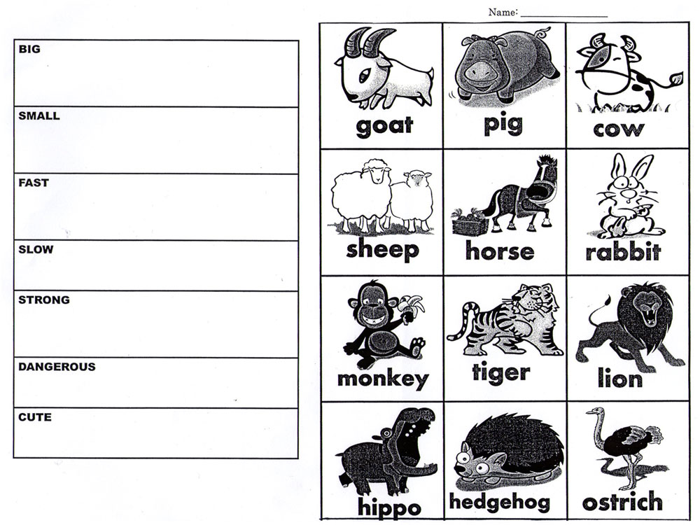 Animal 2  Adjectives Current  English ESL/EFL) worksheet  year  animal  (Beginner Worksheet