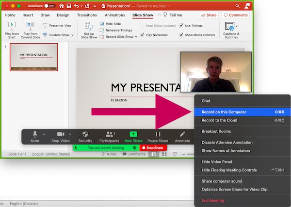 how to record a powerpoint presentation on zoom