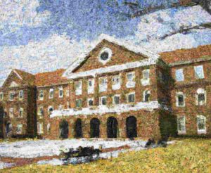 An oil panting of a prestigious American college